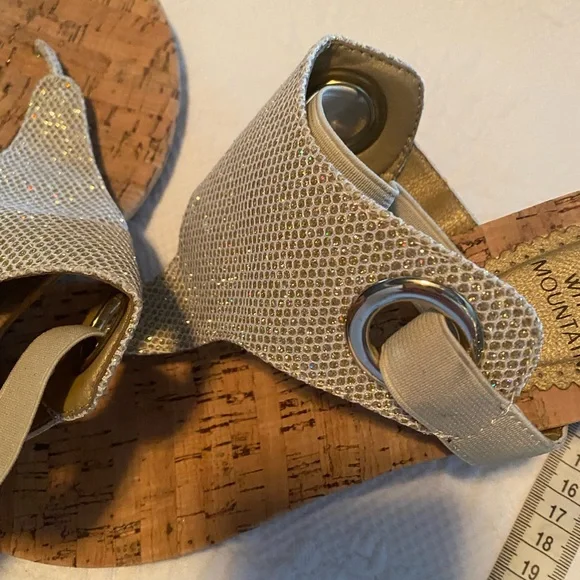 Elegant Wedge Sandals withSilver Accents - Picture 7 of 13